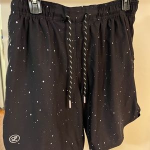 LEGENDS - LUKA SHORTS - BLACK/WHITE SPLATTER / M (31-33) MEDIUM / 5″/ LINED